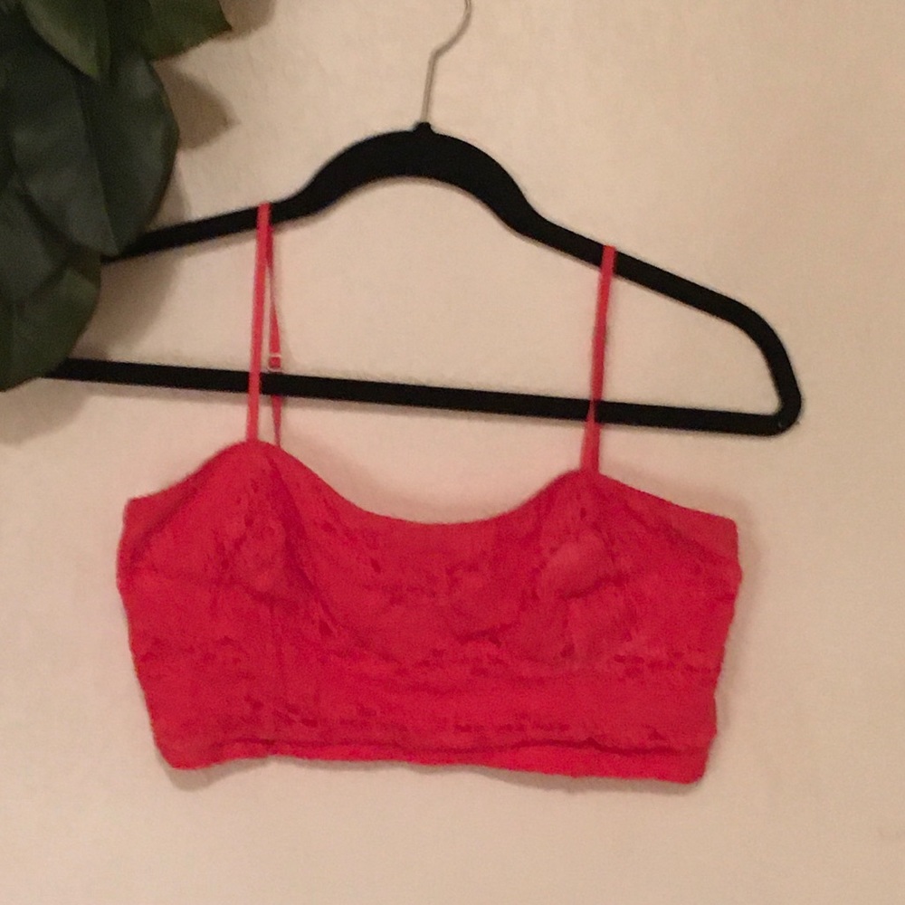 Frenchi red bra letter size Med